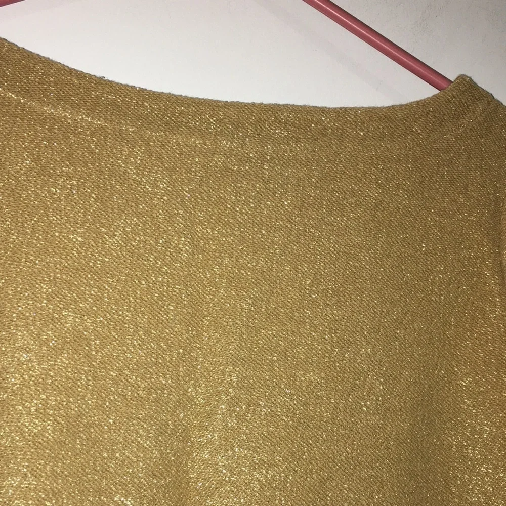 Banana Republic scoop neck gold sparkly sweater